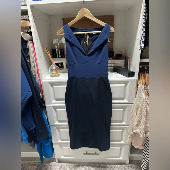 Beautiful Altuzarra Navy Blue Dress - Picture 1 of 4